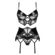 CONJUNTO DE 3 PIEZAS LEONELA NEGRO BEAUTY NIGHT FASHION