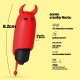 O-PET DIABLE AVEC VIBROMASSEUR BULLET À 10 VIBRATIONS ROUGE CRUSHIOUS