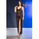 CHILIROSE CR-4723 LONG BABYDOLL AND THONG BLACK