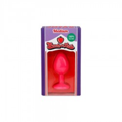 CANDY LUST SILICONE ANAL PLUG WITH PINK JEWEL