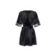 BEAUTY NIGHT FASHION DELIGHT DRESSING GOWN AND THONG BLACK