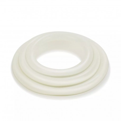 ENSEMBLE 3 ANNEAUX TRI-RINGS TRANSPARENTE CALEXOTICS