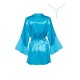 PEIGNOIR ET STRING MARLENE TURQUOISE  BEAUTY NIGHT FASHION